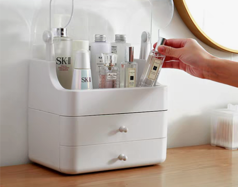 转卖网红化妆品收纳盒口红面膜桌面家用大容量...