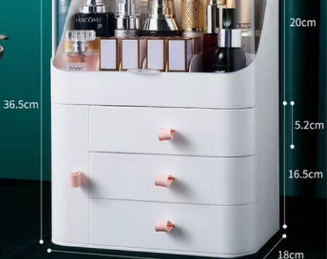 转卖化妆品收纳盒桌面防尘护肤品梳妆台宿舍整...