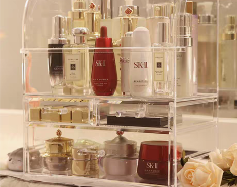 转卖【38活动价】大号网红化妆品收纳盒防尘...