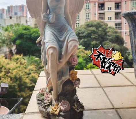 包邮出33cm树脂天使，几十年老货有微瑕，...
