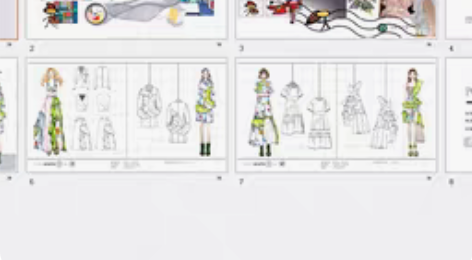 包邮服装设计 服装设计系列效果图ppt 内...