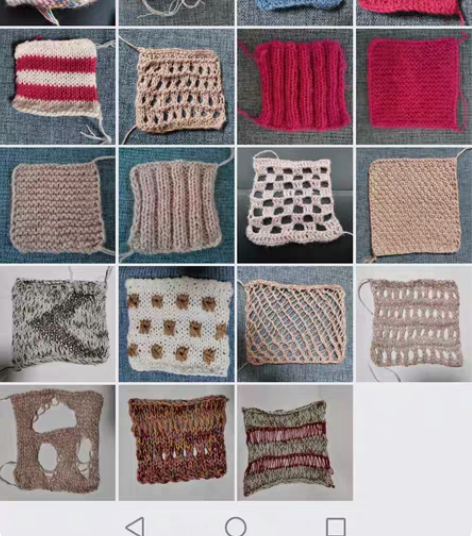 纯手工工艺品 针织小样 面料再造 服装设计...