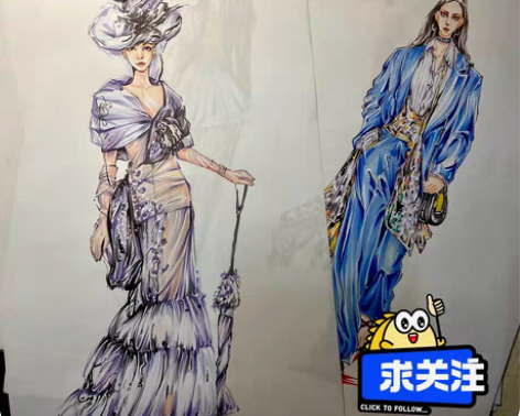 包邮画 马克笔效果图 服装效果图 服装款式...