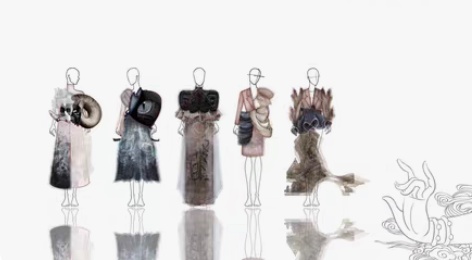 服装设计手绘代画： 女装时装设计，设计稿绘...