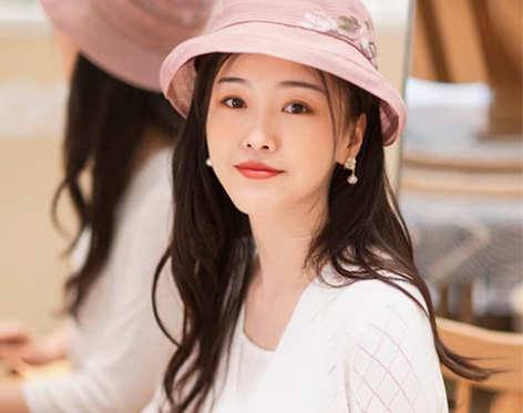 转卖粉色 伶俐柠檬原创手绘粉色百搭夏天女帽...