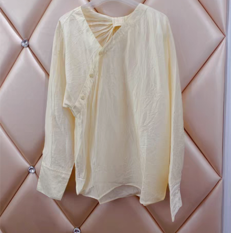 包邮edition解构感斜襟上衣女2022...