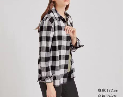 转卖女装 法兰绒格子衬衫(长袖) 4216...