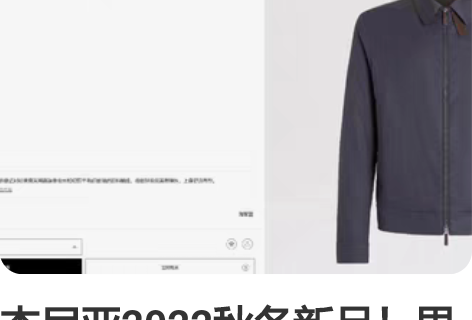 杰尼亚2022秋冬新品！男士商务休闲翻领夹...