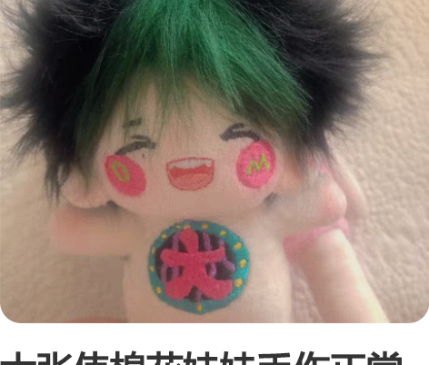 大张伟棉花娃娃手作正常体 海星体拍另一个链...