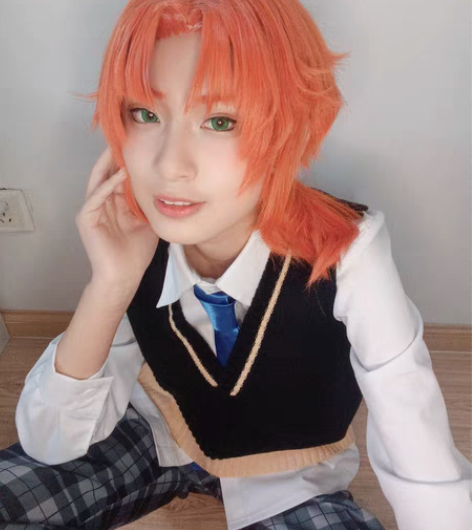 包邮偶像梦幻祭cos 月永雷欧假发造型接单...