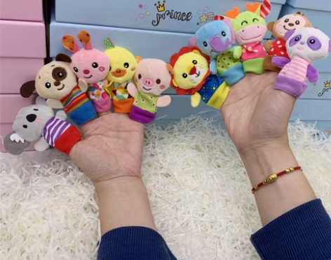 转卖动物手指偶幼儿园教具玩偶指偶公仔手偶宝...