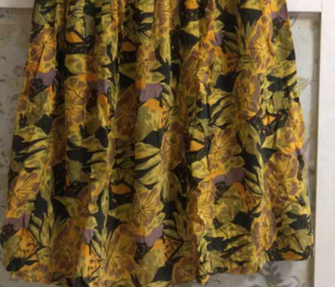 棉绸长裙大摆裙非连衣裙，花色美，垂坠，腰部...