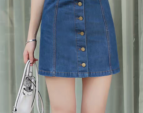 转卖春夏2016新款半身裙 高腰复古a字裙...