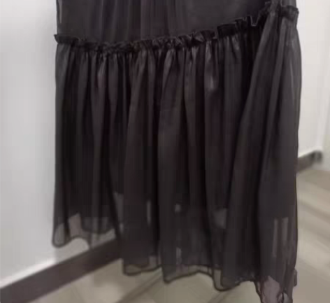 包邮半身裙女夏季超仙百搭中长款木耳边A字裙...