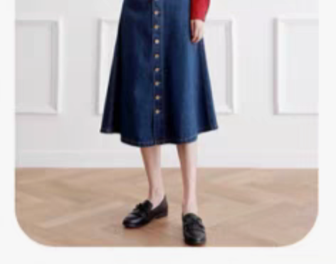 转卖牛仔半身裙女秋季新款大摆裙过膝ins高...