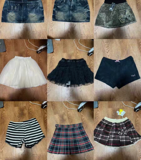 包邮辣妹亚亚短裙短裤条纹格子蛋糕裙vgt ...