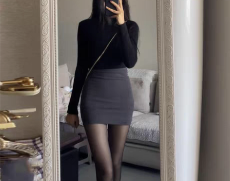 包邮高腰半身裙包臀短裙女夏弹力修身显瘦一步...