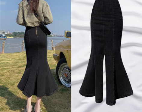 转卖牛仔裙女2022新款春秋冬设计感小众包...