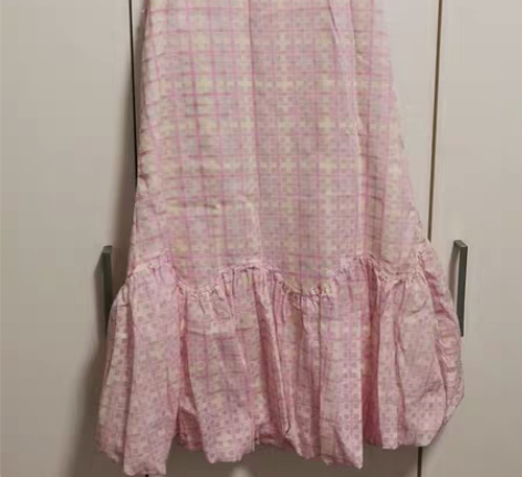 包邮包邮！！乐町粉色花苞裙A字无袖裙 尺码...