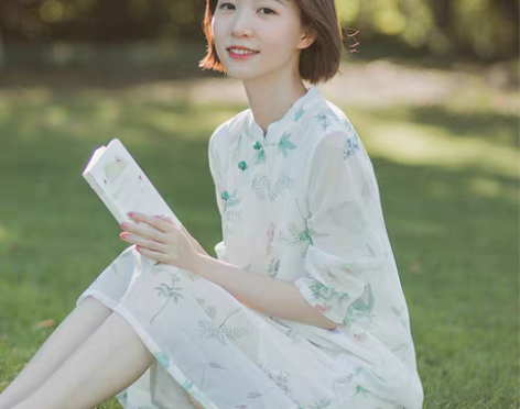 转卖2018夏文艺女复古改良汉服中国风茶服...