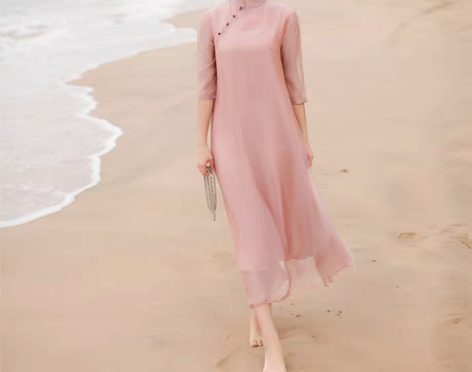 转卖文艺复古改良汉服旗袍连衣裙2022夏新...