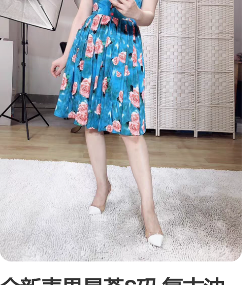 全新麦果星荟S码 复古油画印花 欧美宫廷风...