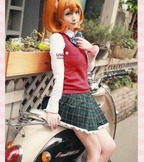 校服 水手服 悠窝窝 cos小码，全新，红...