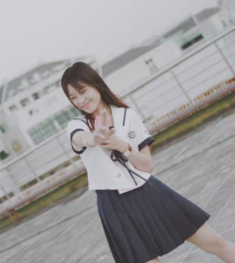 包邮【海军风校园风水手服】八成新,上衣S码...