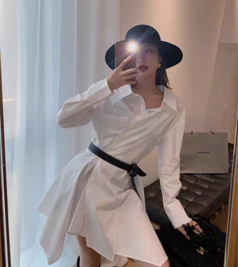 转卖TKSTYLE小静定制 白色衬衣/S码...