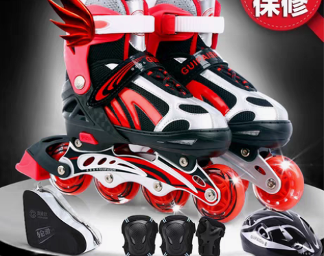 转卖贵派仕全闪光直排轮滑溜冰鞋旱冰鞋青少年...