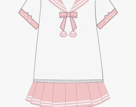 转卖美琦动漫夏日清爽海军可爱日常服装水手服...