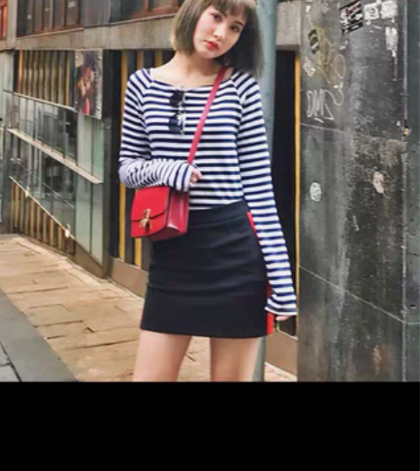 VIVI定制百搭短裙运动风撞色修身显瘦短裙...