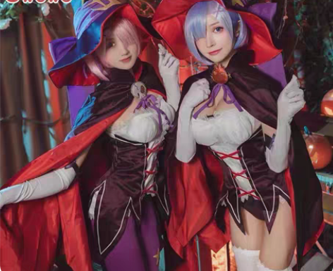 包邮全款无帽子两套配饰和假发 拉姆蕾姆万圣...