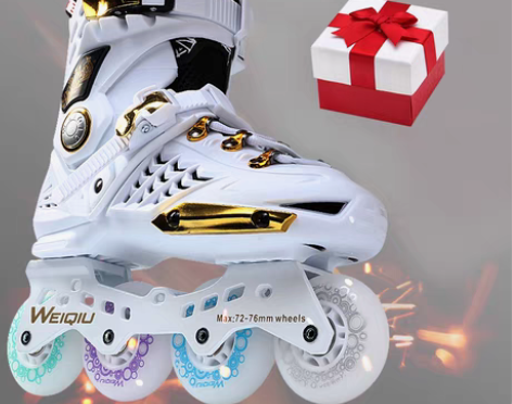 转卖溜冰鞋成人专业平花轮滑鞋男女大学生花式...