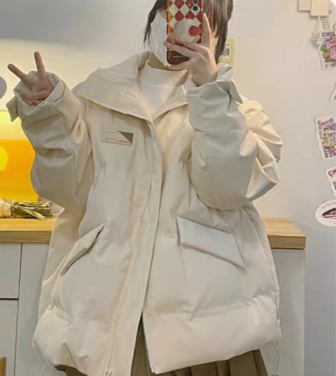 包邮港风小个子棉衣棉服女冬季新款学生宽松加...