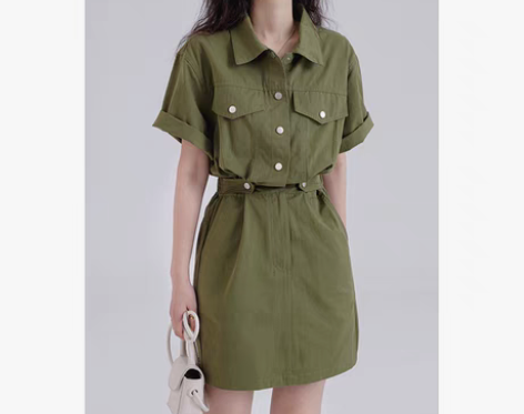 转卖EGGKA工装风连衣裙女2022夏季新...