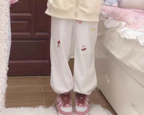 包邮2023新款卫裤女春秋束脚裤子新款韩版...