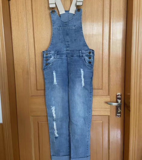 牛仔裤 背带裤 背带牛仔裤 女士 s码 1...