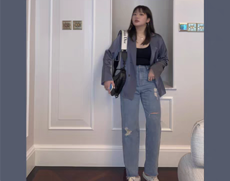 转卖大面菁牛仔裤女潮ins2020年春季破...