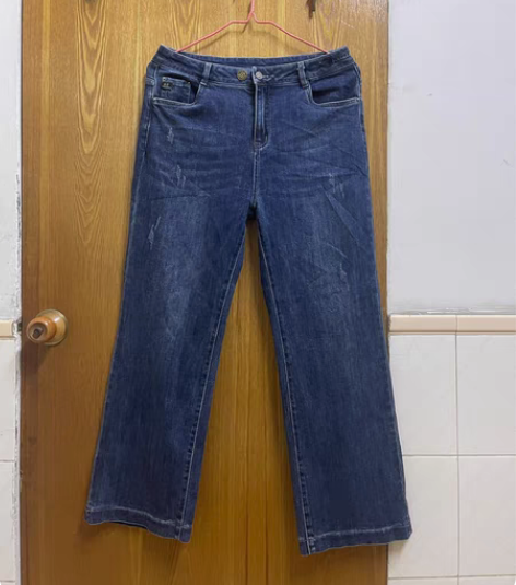 包邮大码高腰显瘦阔腿宽松牛仔裤女新款韩版百...