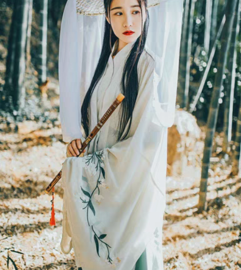 魏晋风汉服女夏季仙气中国风交领齐腰全套超仙...