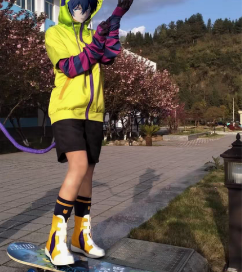 知念实也COS大全套 全套包括：①紫色条纹...