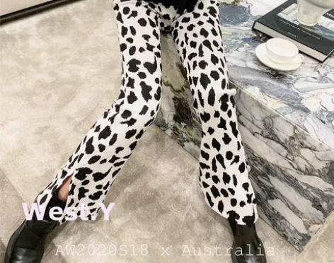 转卖West.Y官方授权 黑色奶牛高腰阔腿...