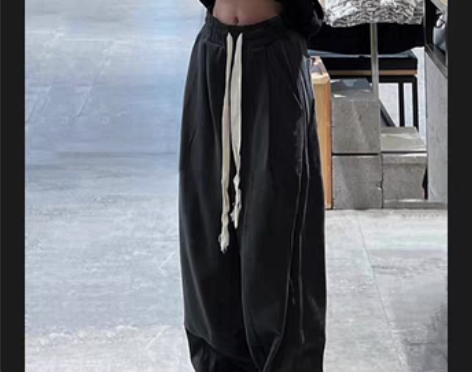 转卖日系宽松百搭直筒女秋季大码长裤高腰显瘦...