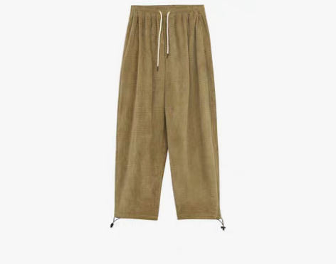 转卖HVIVI慵懒显瘦抽绳束脚格纹裤女春秋...