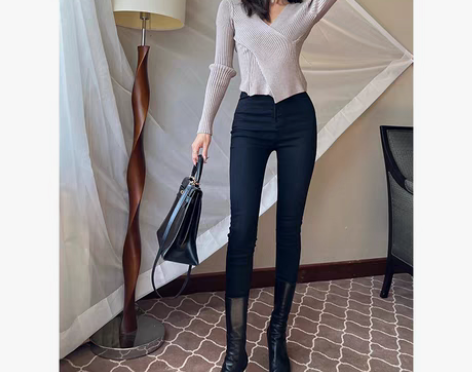 转卖HBE水哥 妈生好腿2.0 高腰小黑裤...