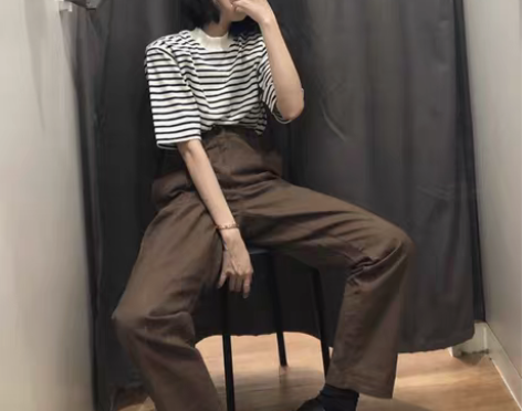 转卖优衣库同款，夏季新款复古高腰休闲棉麻裤...