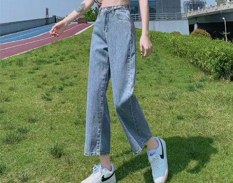转卖直筒牛仔裤女夏季薄款2021年新款高腰...