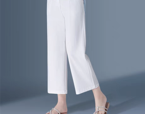 转卖亚麻阔腿裤女夏季薄款宽松棉麻裤冰丝白色...