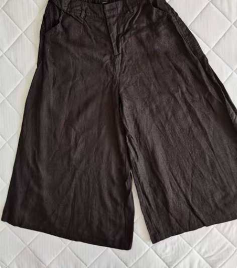 包邮佛笑缘棉麻裤，腰围74，松紧腰围，裤长...